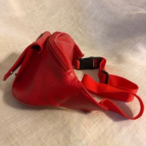 Vintage Red Vinyl Fanny Pack By R-bags